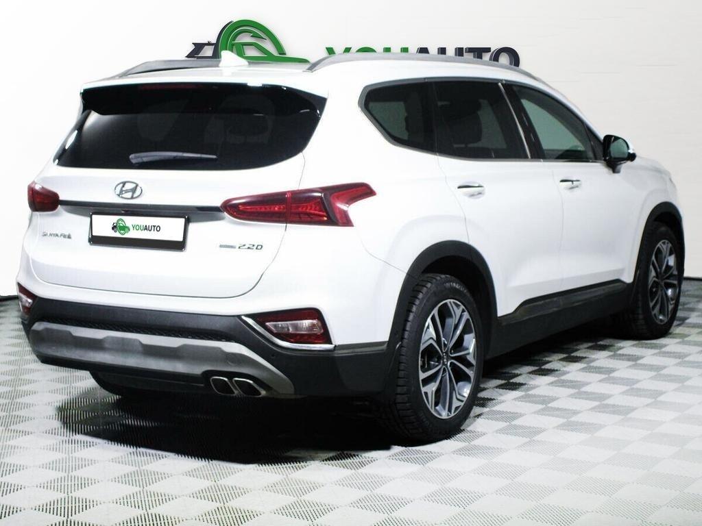 Hyundai Santa Fe 2019, белый