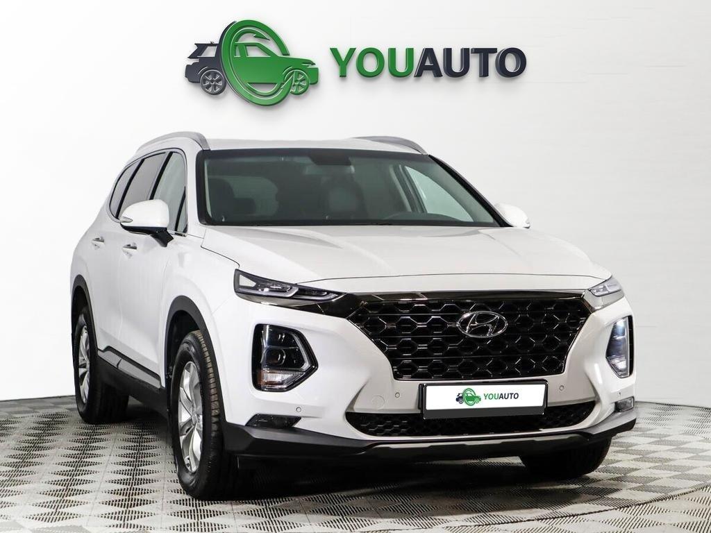 Hyundai Santa Fe 2020, белый