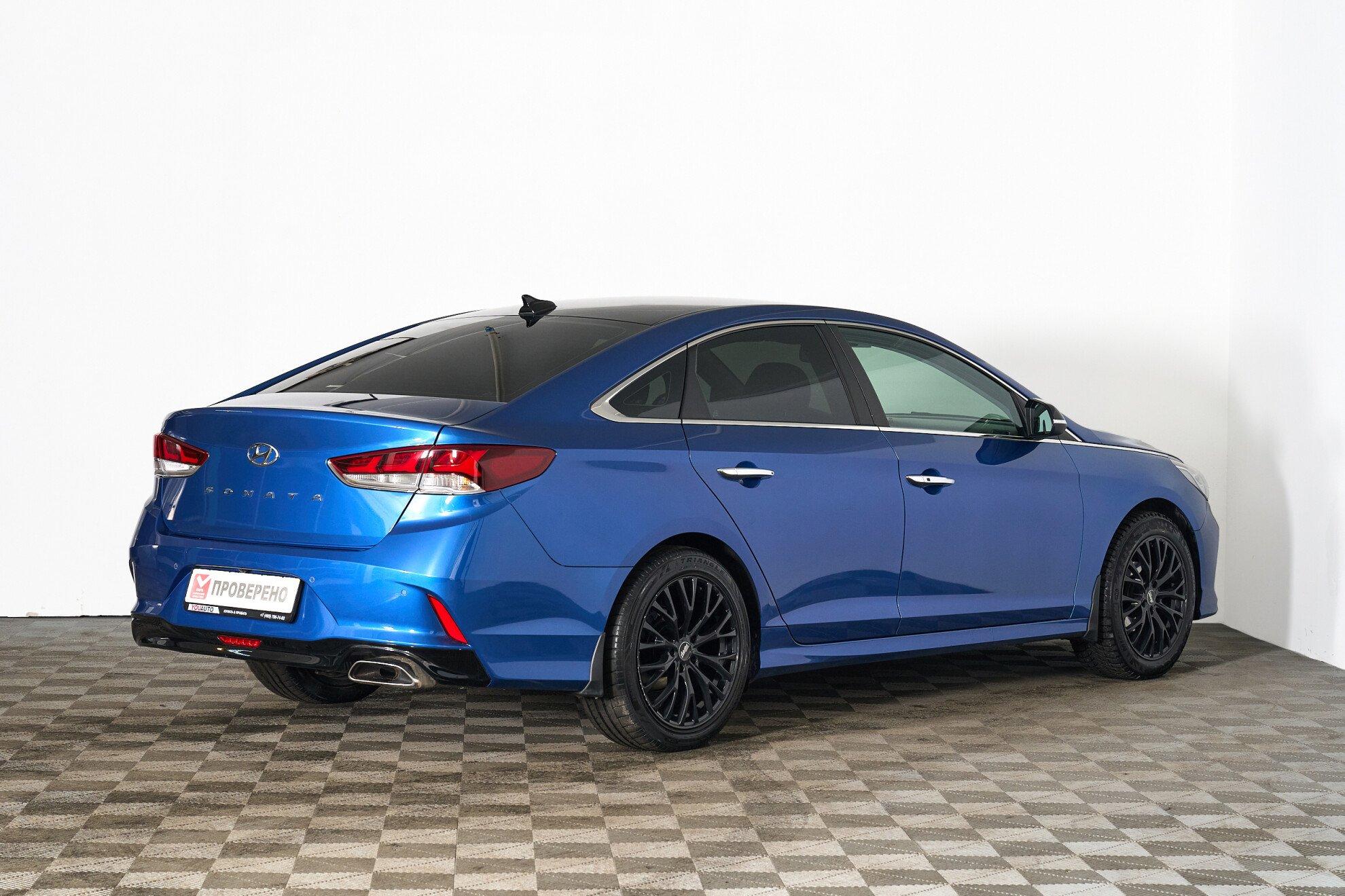 Hyundai Sonata 2017, голубой