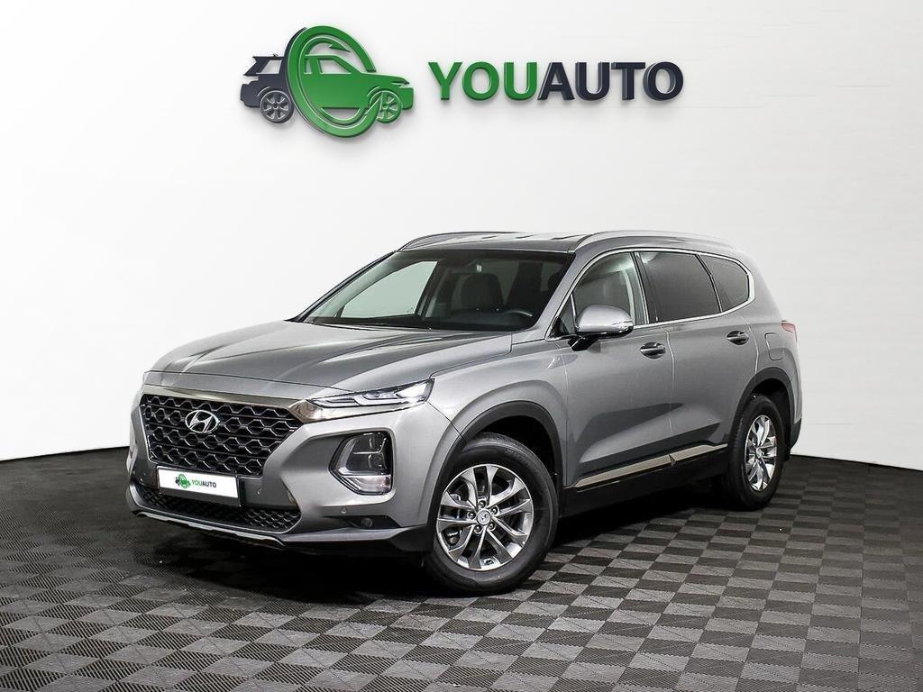 Hyundai Santa Fe 2019, серебряный