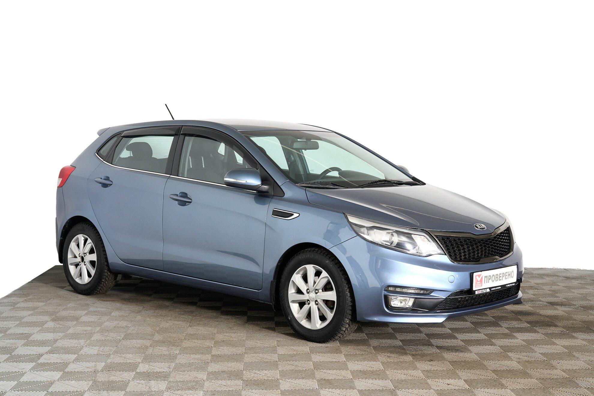 Kia Rio 2015, голубой