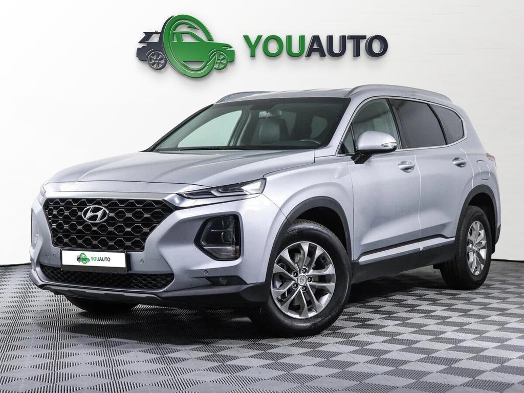 Hyundai Santa Fe 2021, серебряный