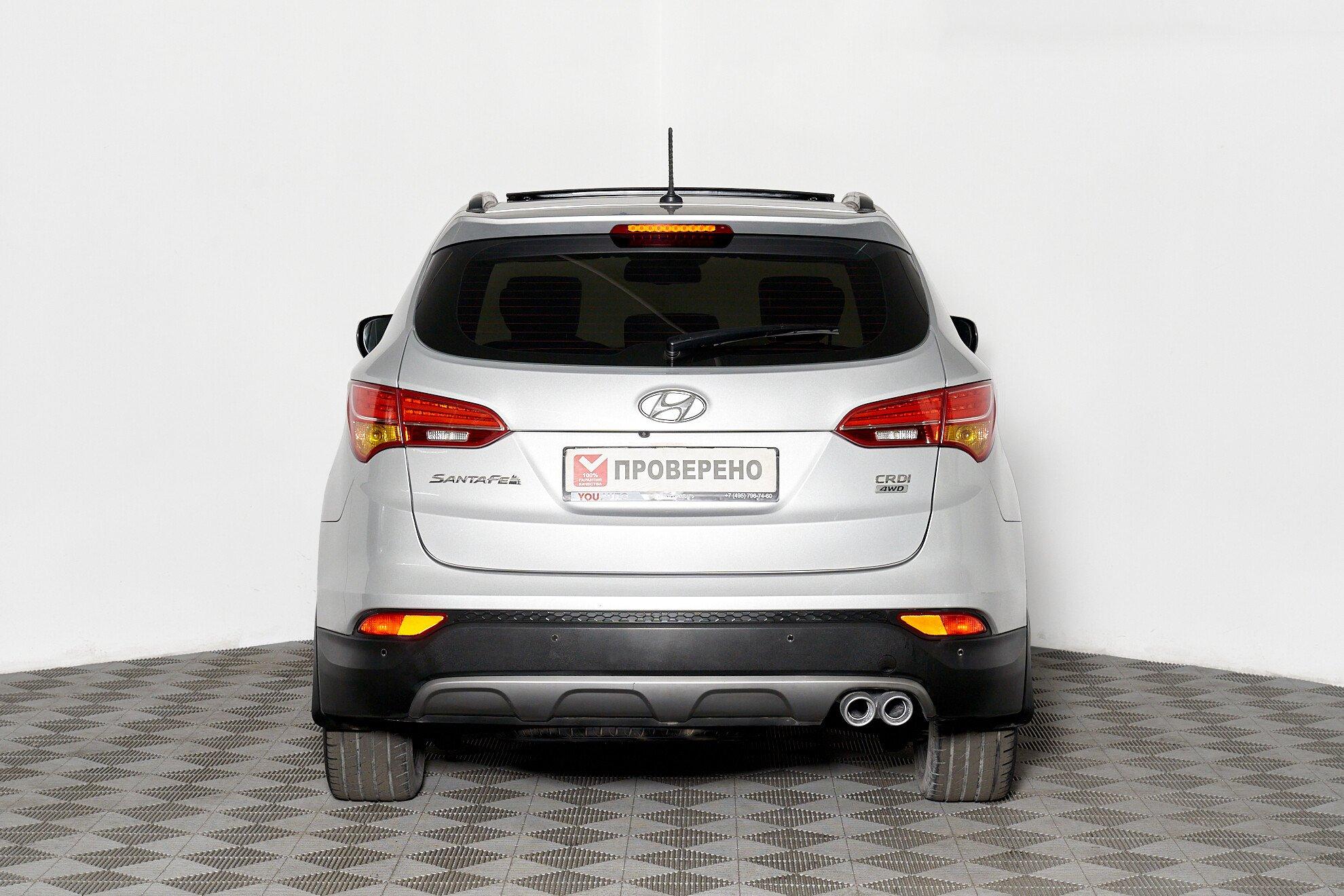 Hyundai Santa Fe 2014, серебряный