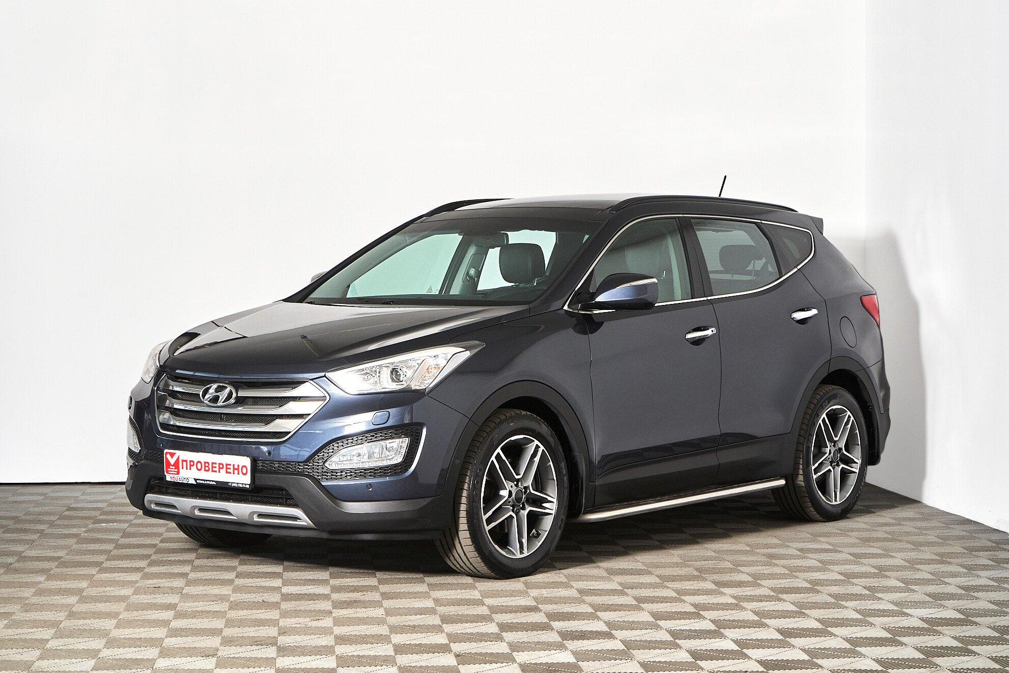 Hyundai Santa Fe 2014, синий