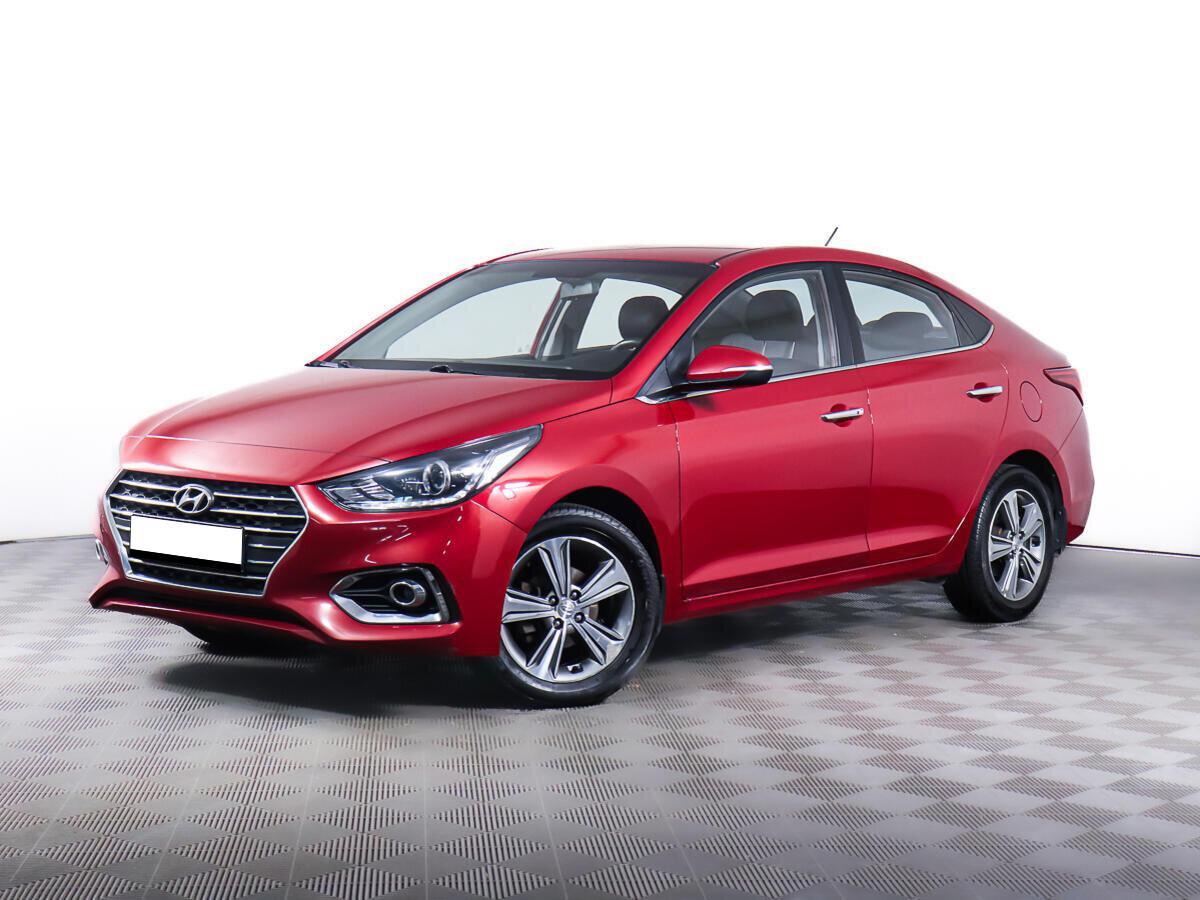 Hyundai Solaris 2018, красный