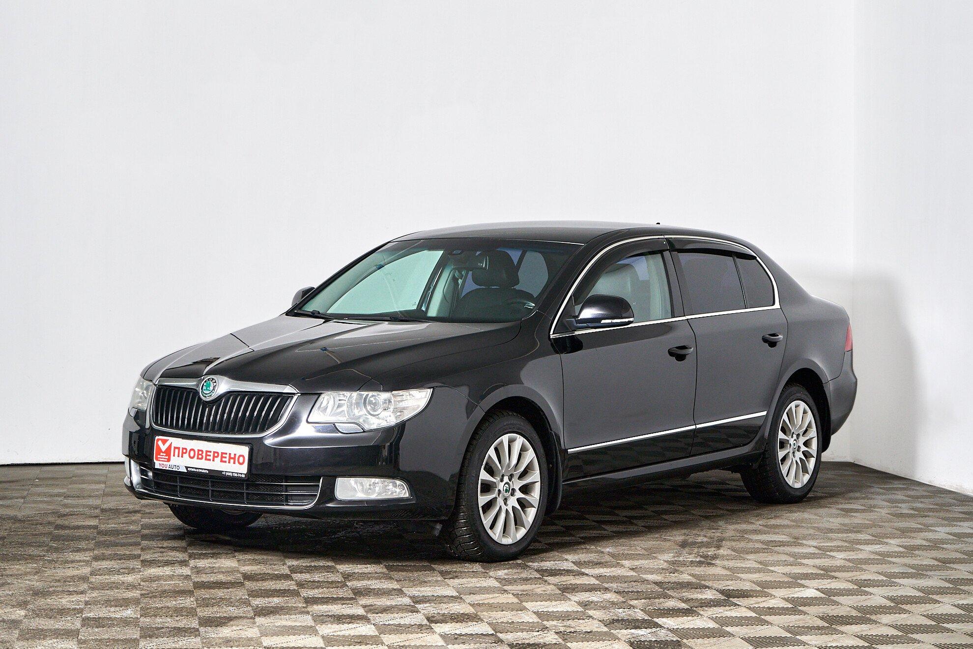 Skoda Superb 2009, черный
