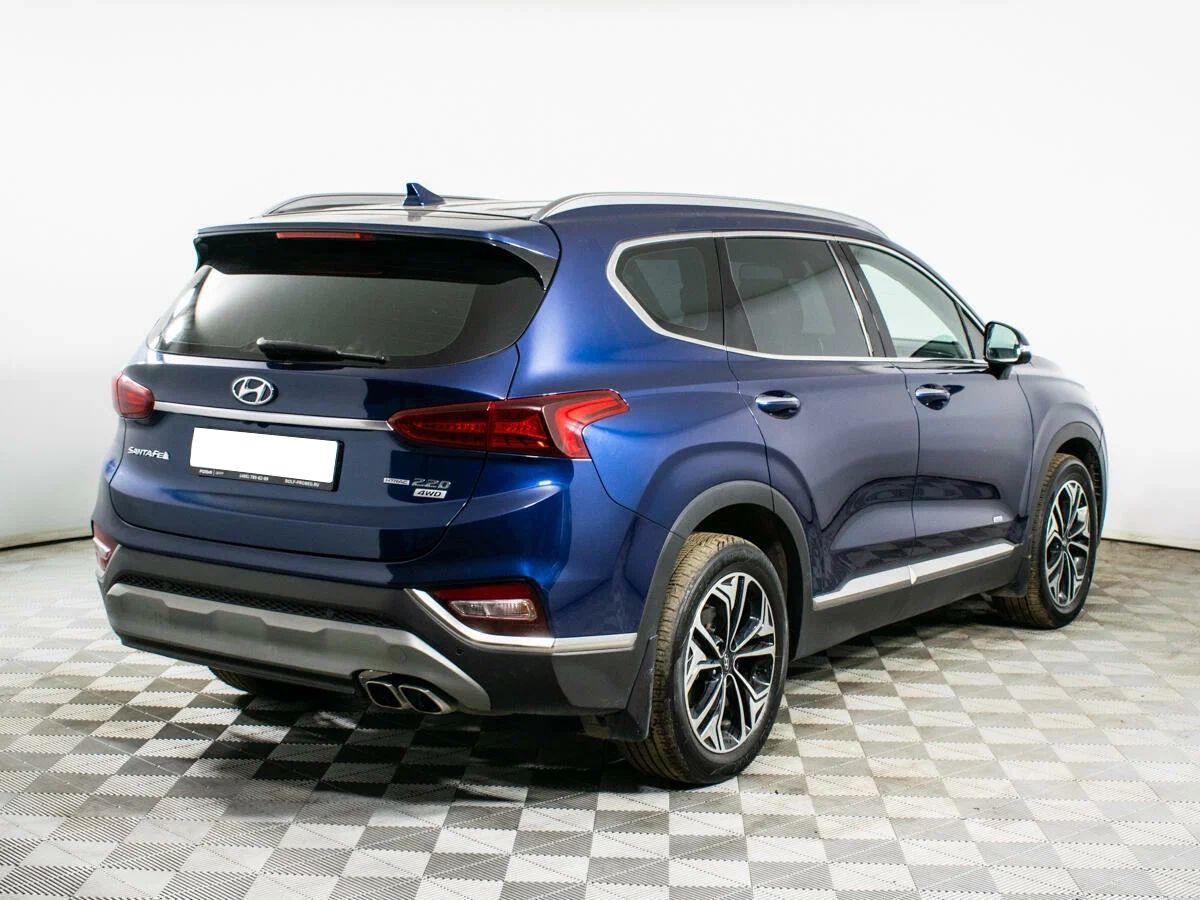 Hyundai Santa Fe 2018, синий