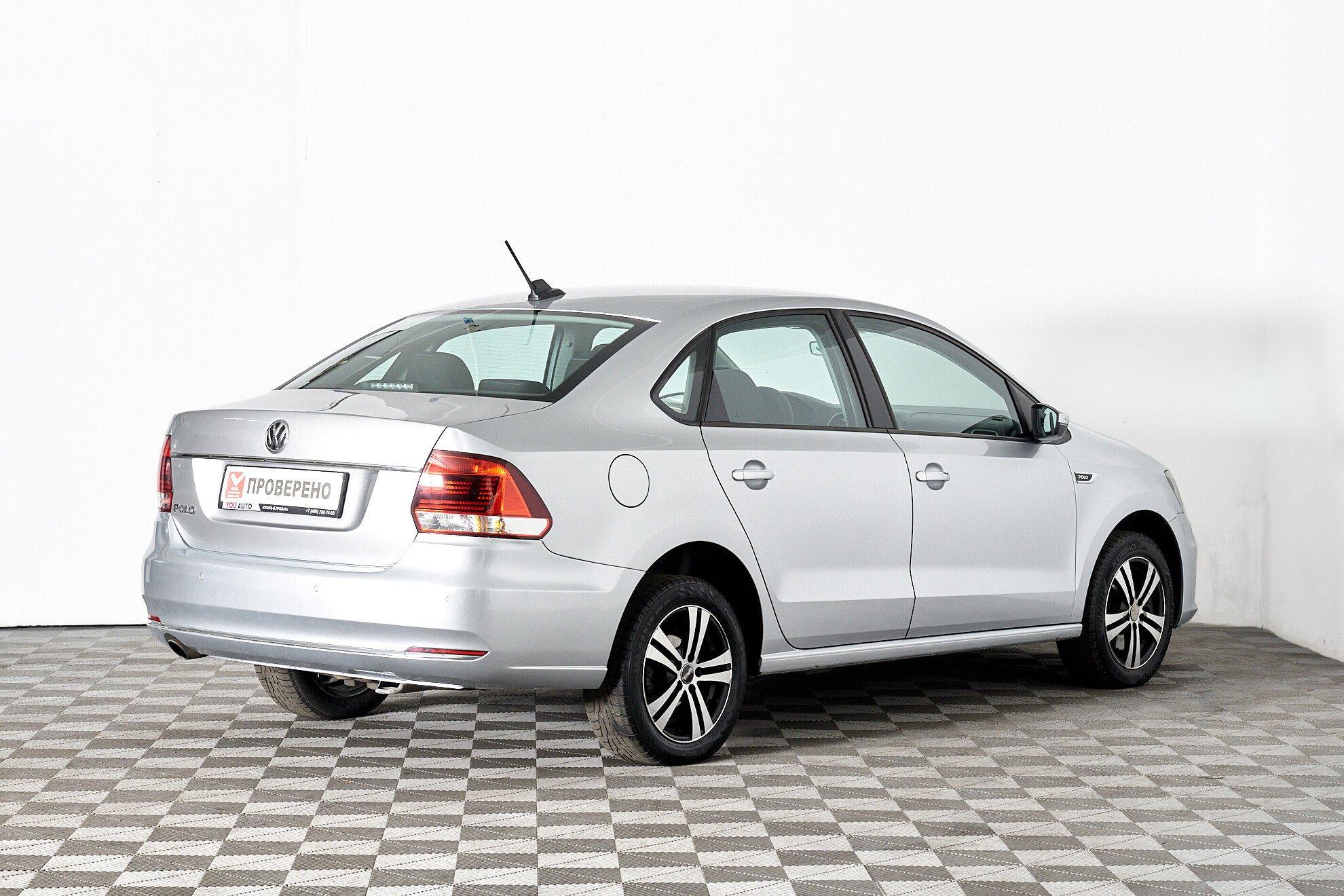 Volkswagen Polo 2018, серебряный