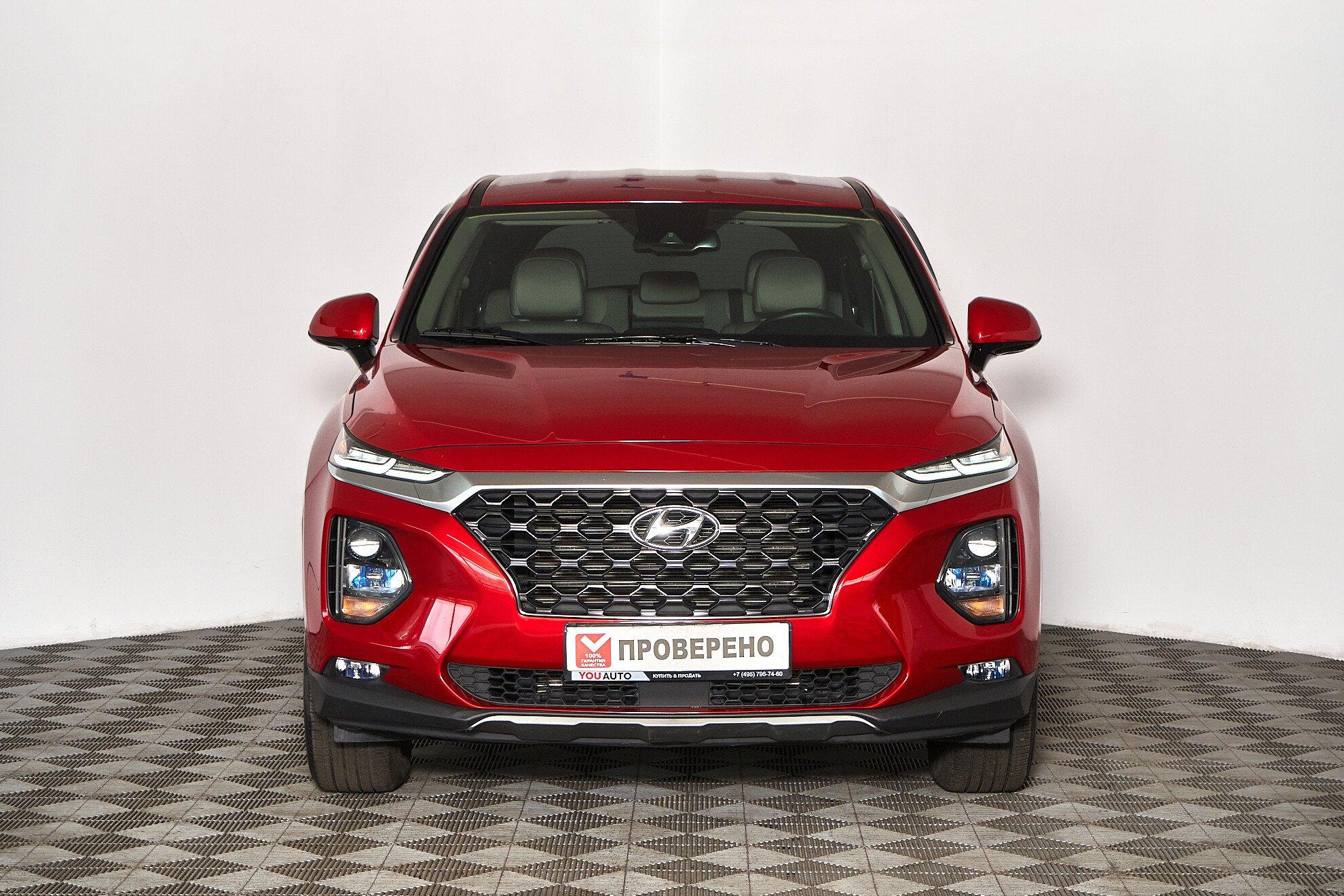 Hyundai Santa Fe 2020, красный