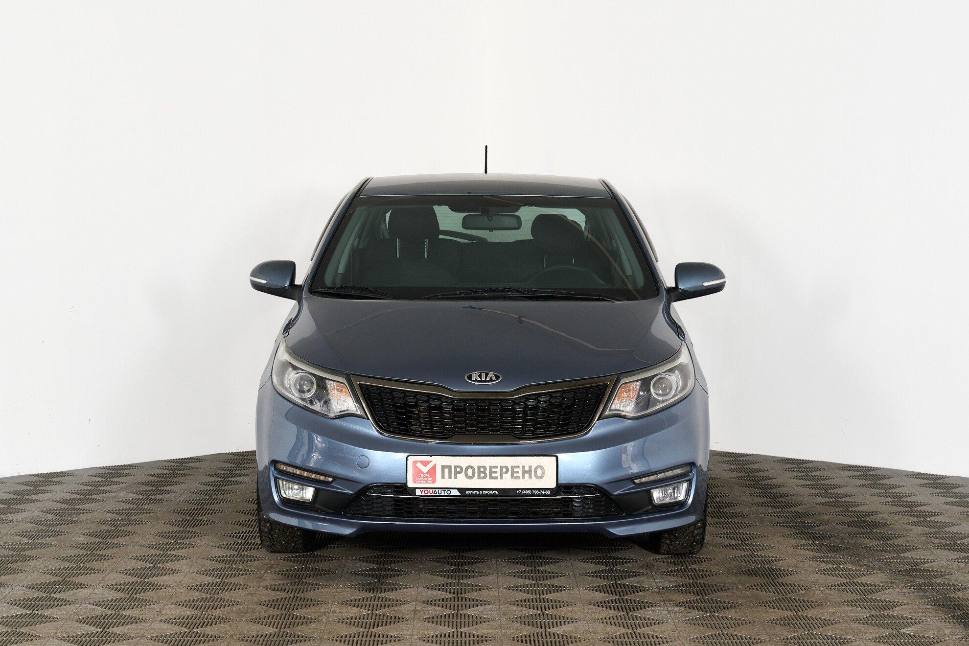 Kia Rio 2015, голубой