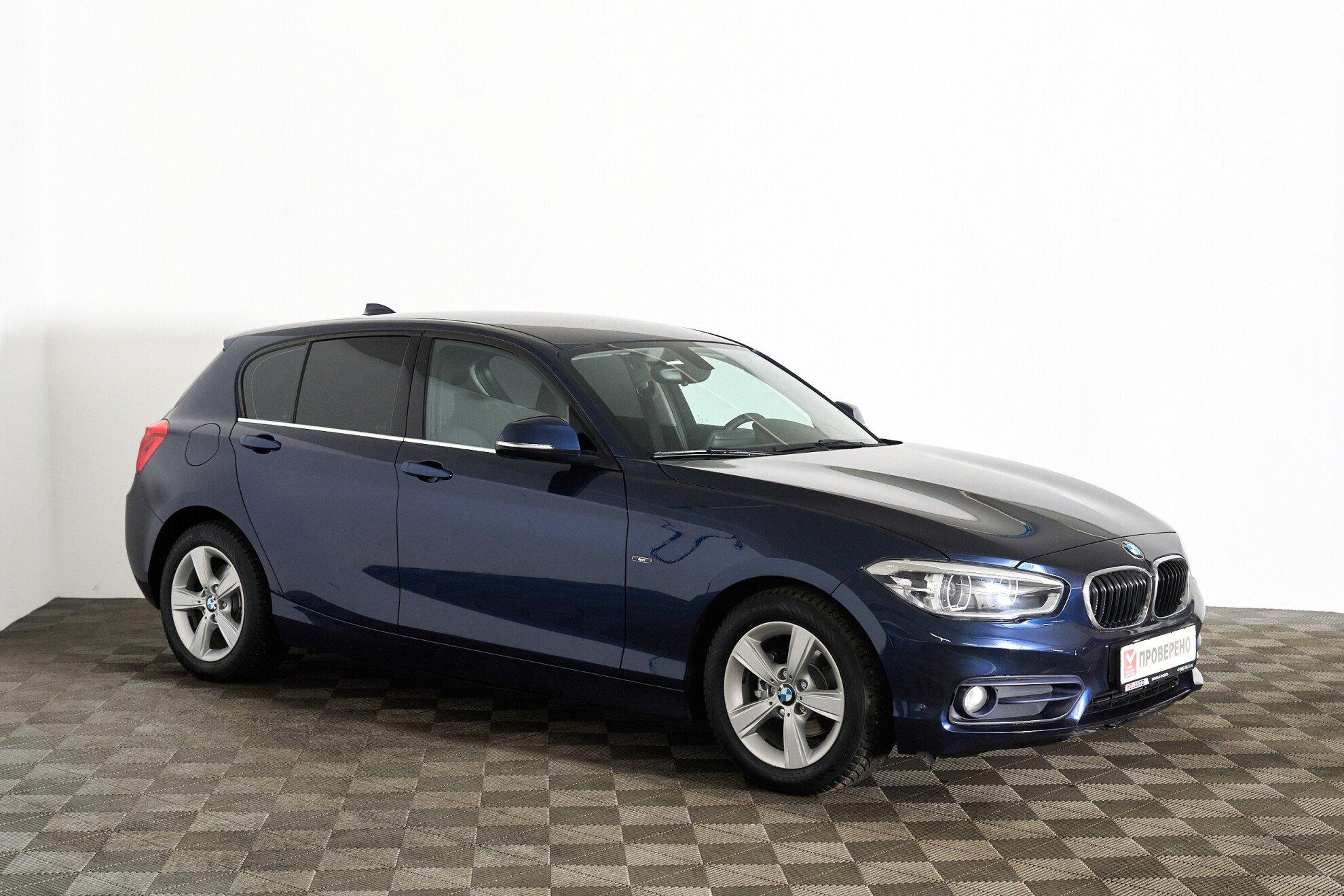 BMW 1 серии 2017, синий