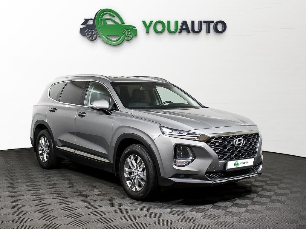 Hyundai Santa Fe 2019, серебряный