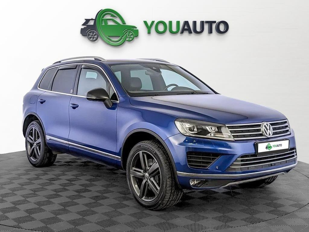 Volkswagen Touareg 2018, синий