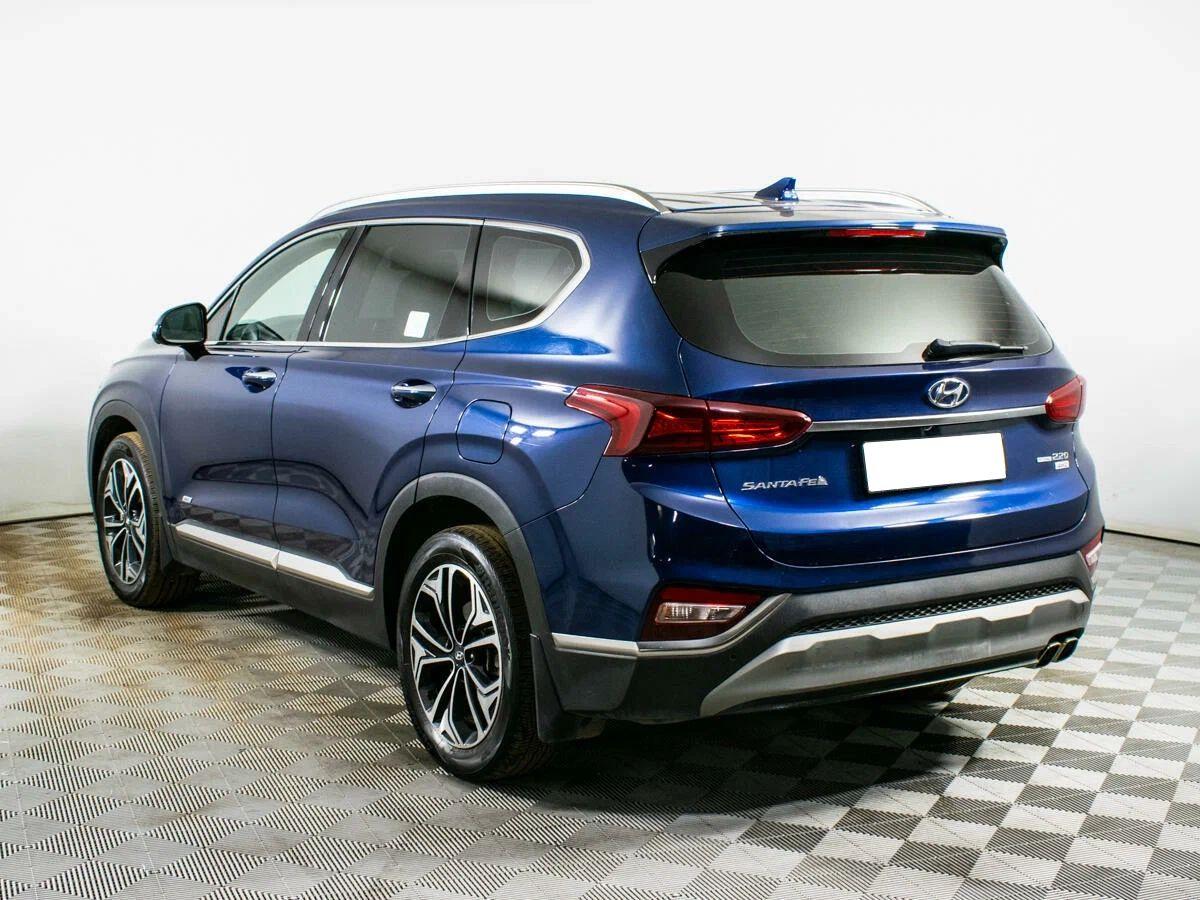 Hyundai Santa Fe 2018, синий