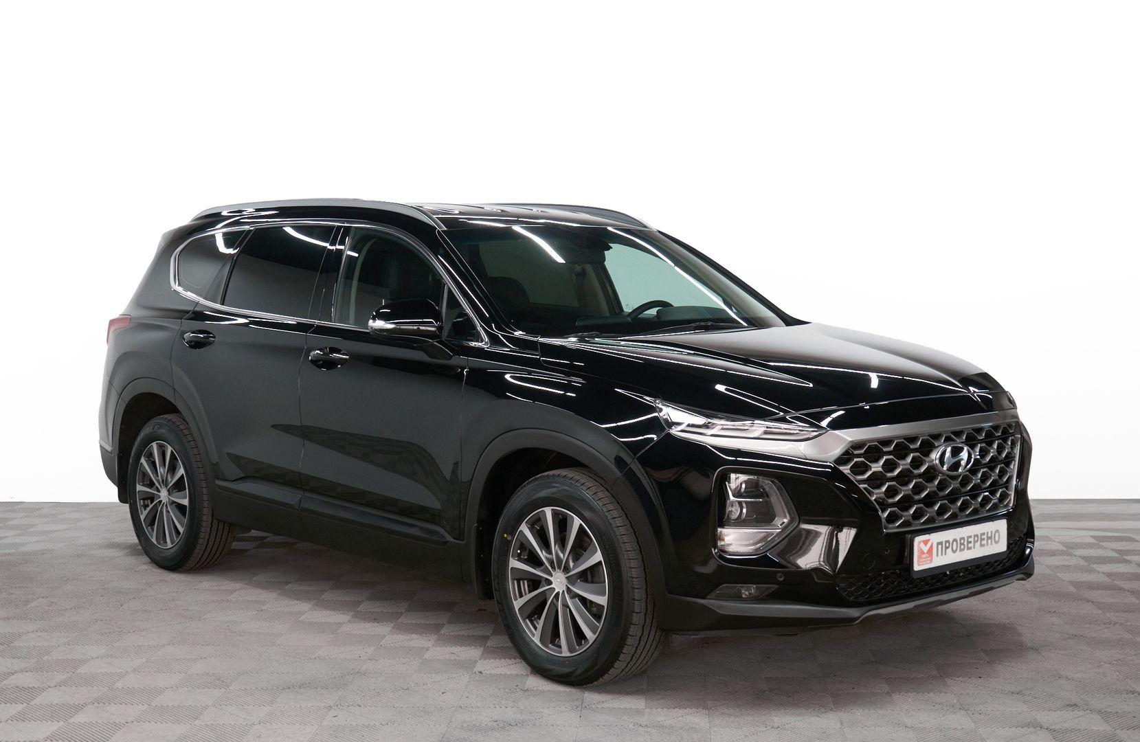 Hyundai Santa Fe 2020, черный