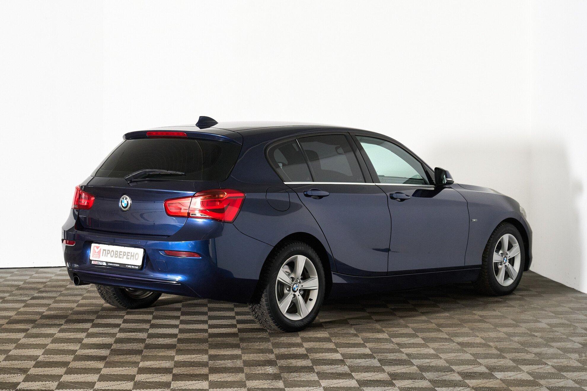 BMW 1 серии 2017, синий