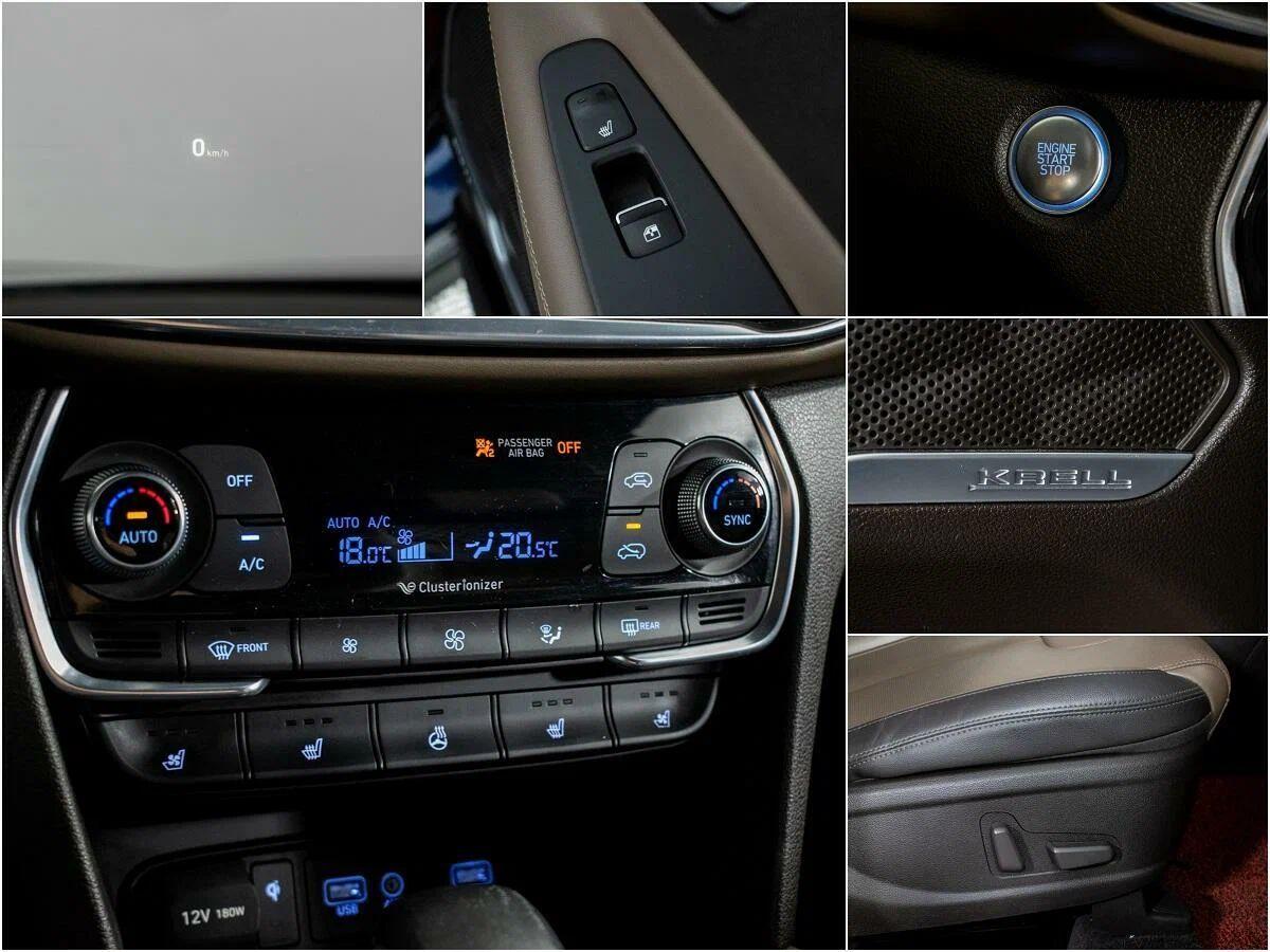 Hyundai Santa Fe 2018, синий
