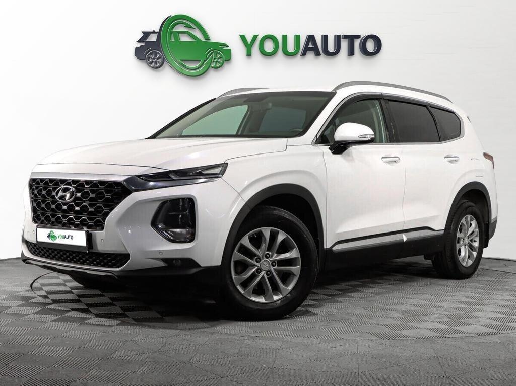 Hyundai Santa Fe 2018, белый