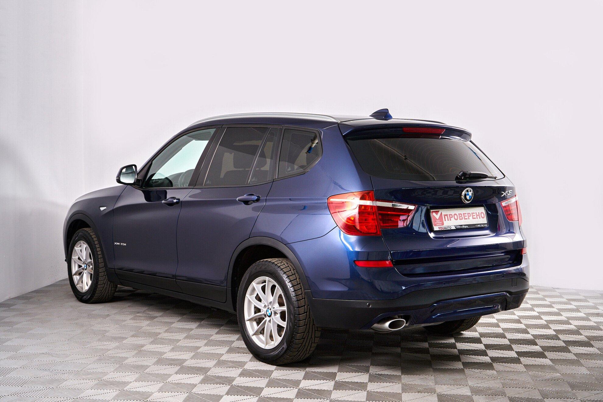 BMW X3 2016, синий