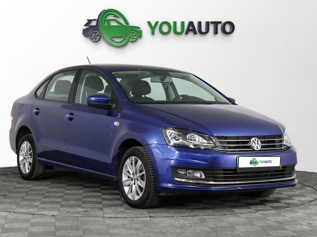 Volkswagen Polo 2019, синий