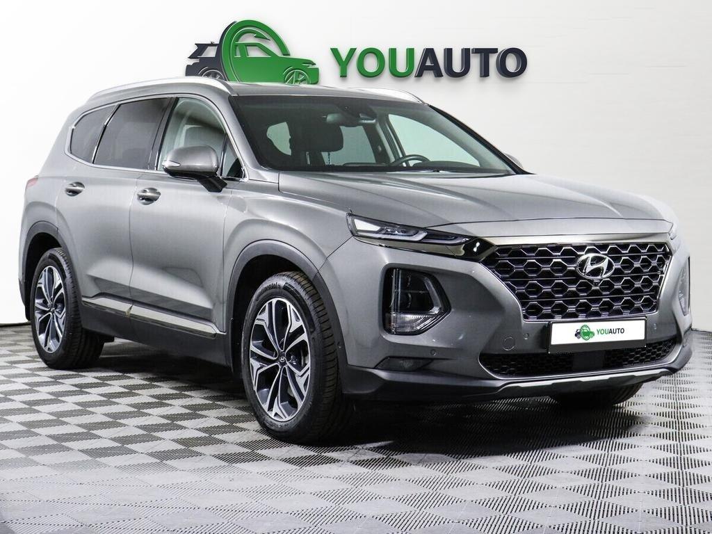 Hyundai Santa Fe 2021, серый