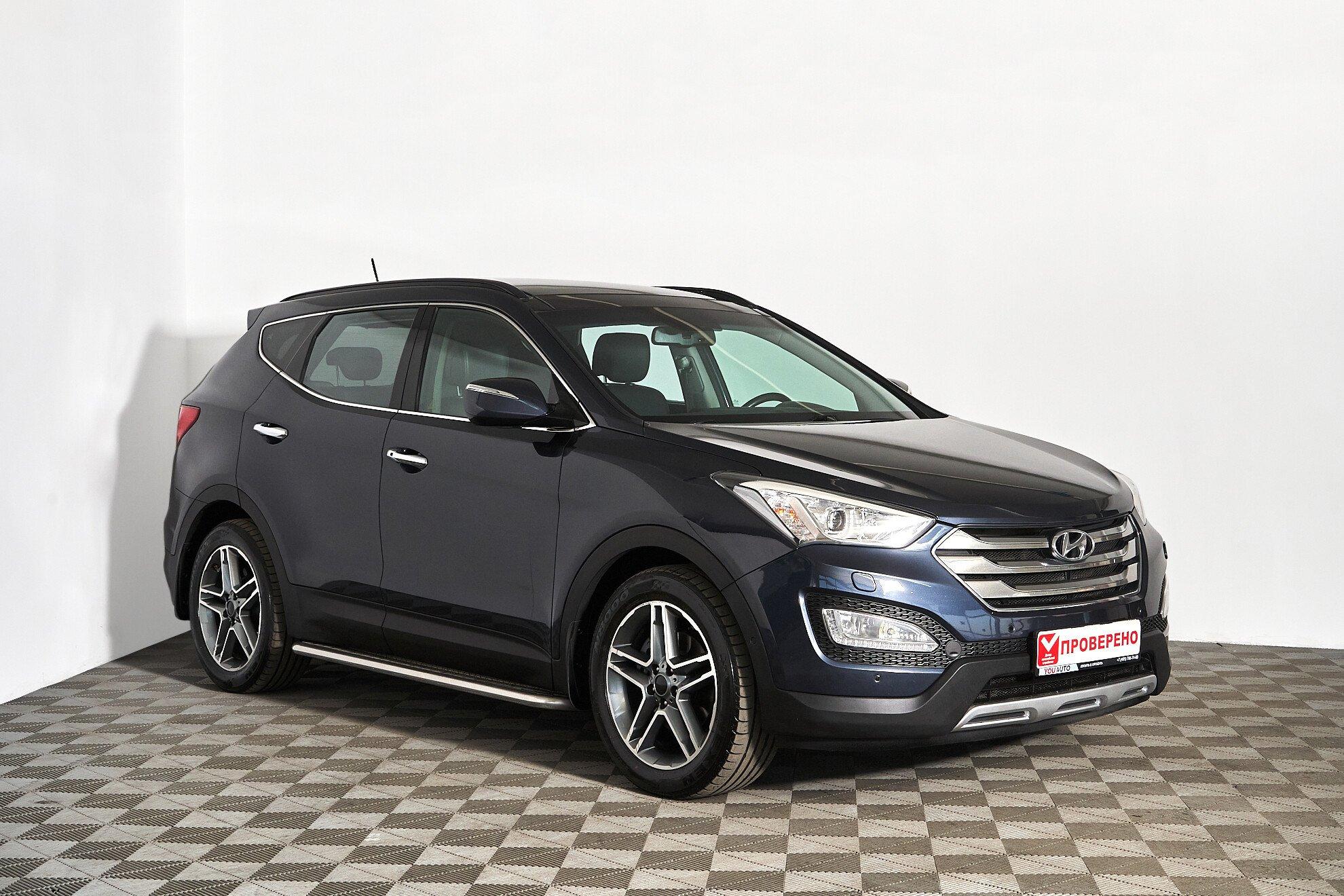 Hyundai Santa Fe 2014, синий