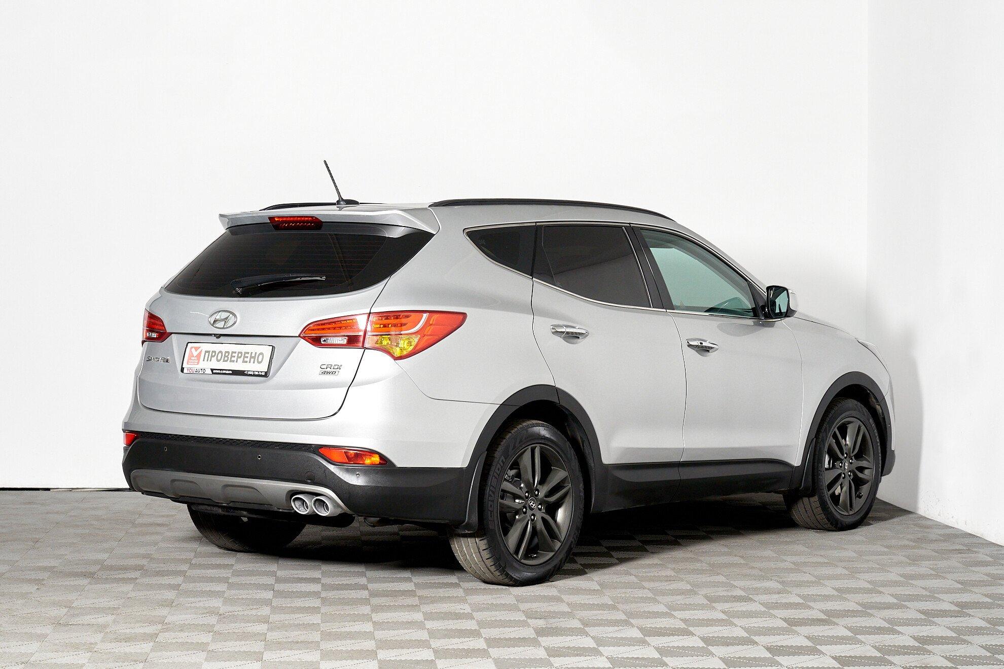 Hyundai Santa Fe 2014, серебряный