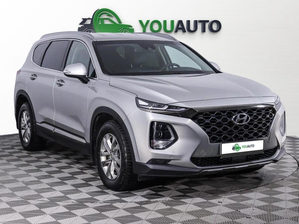 Hyundai Santa Fe 2020, серебряный
