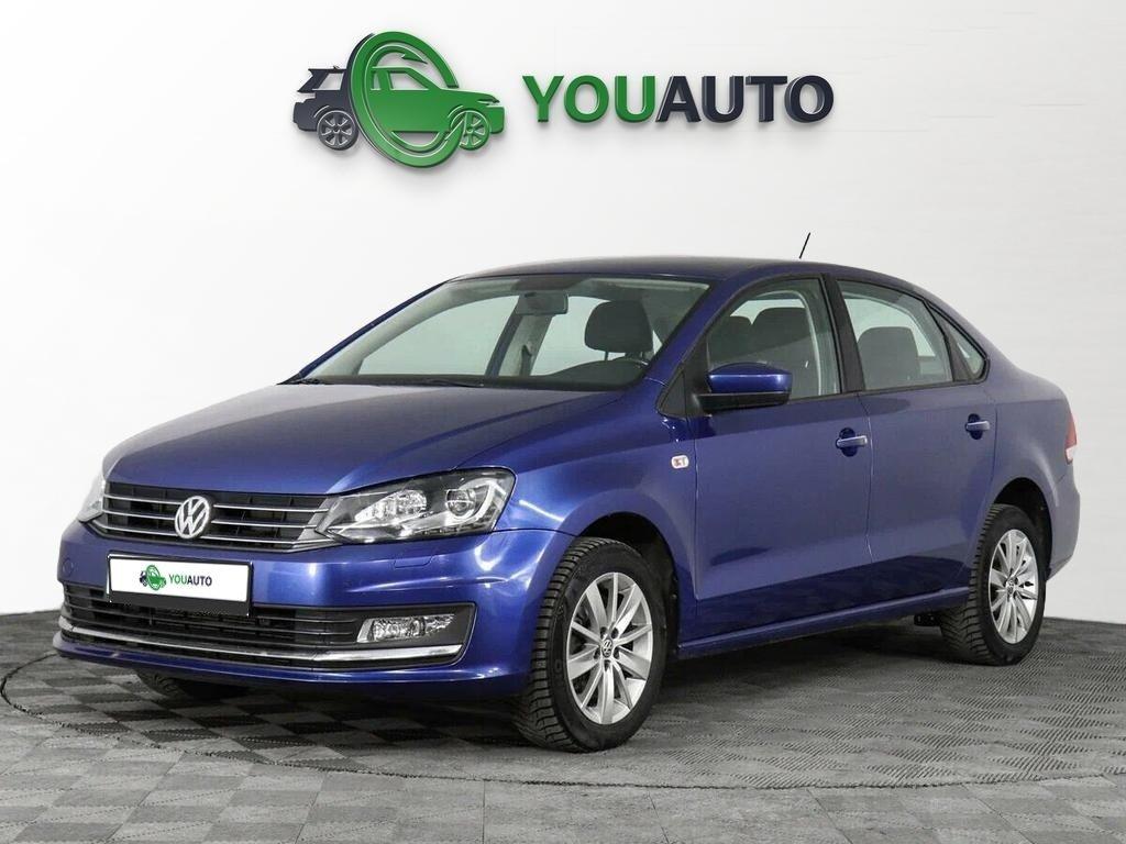 Volkswagen Polo 2019, синий