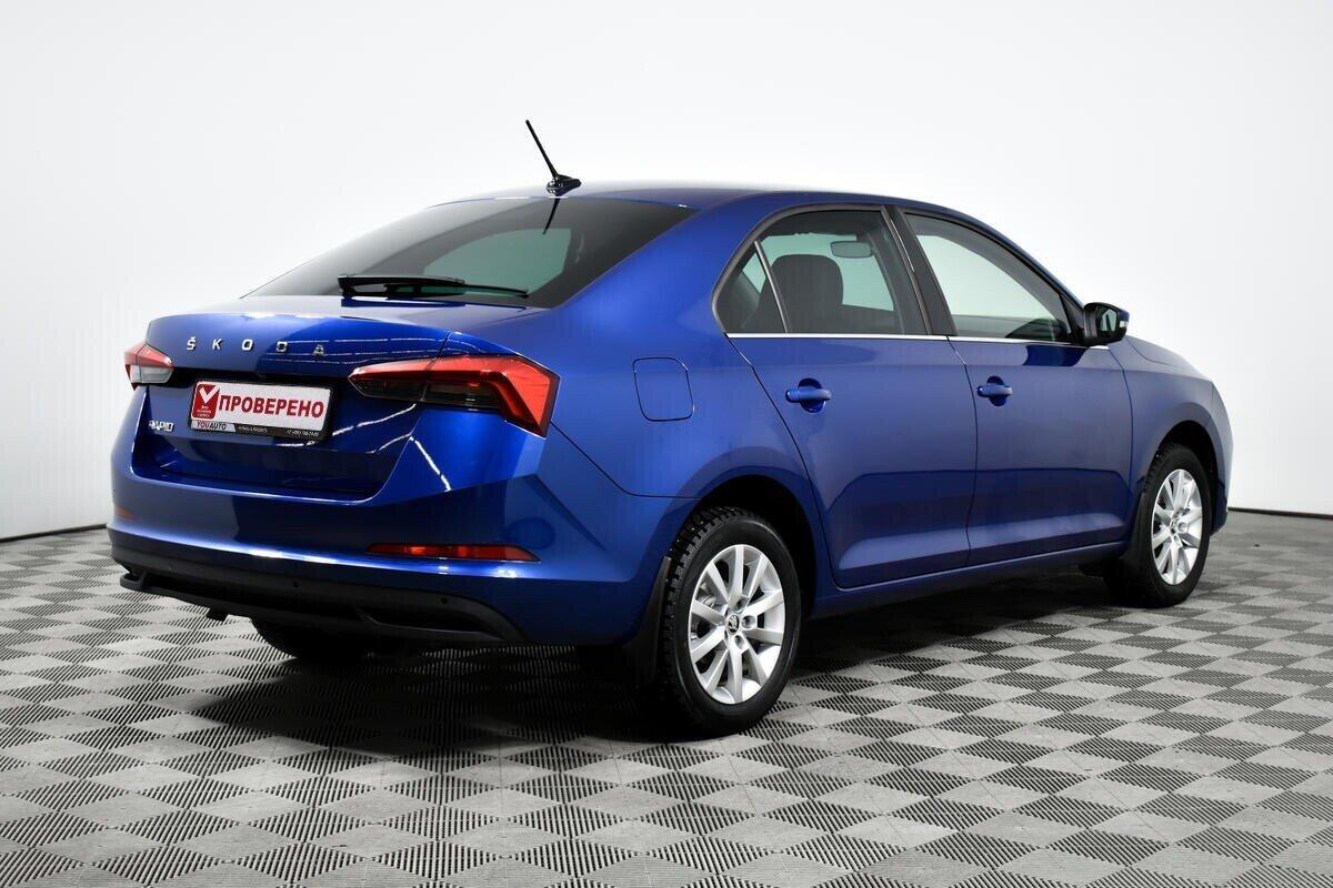 Skoda Rapid 2021, синий