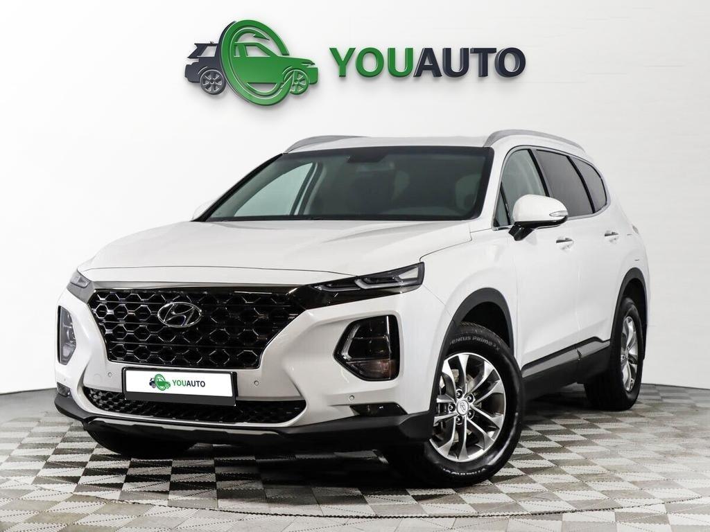 Hyundai Santa Fe 2020, белый