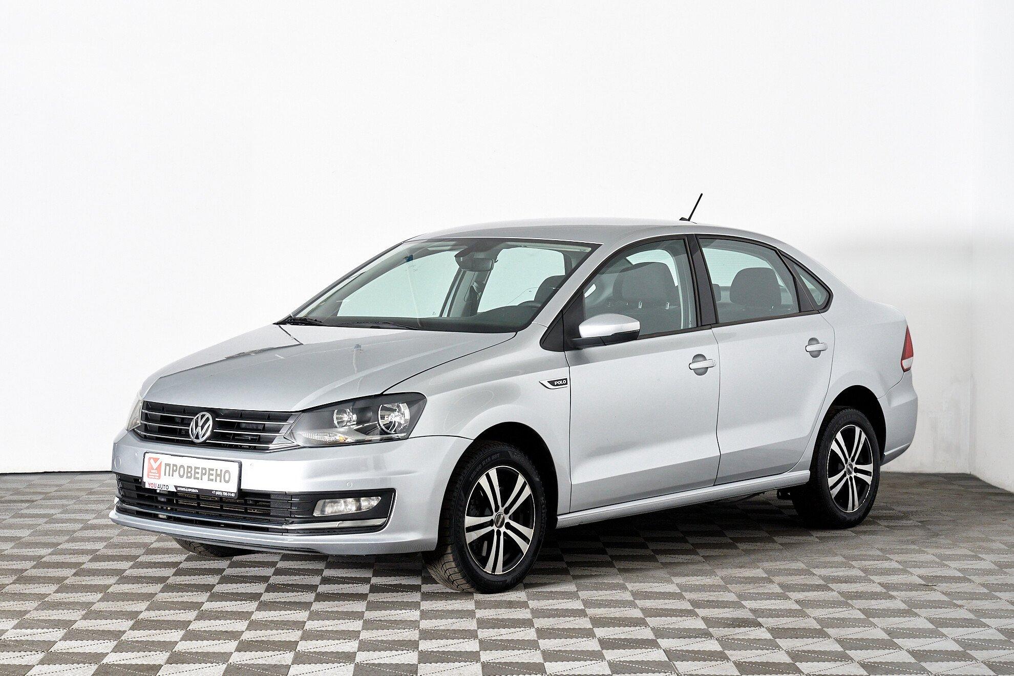 Volkswagen Polo 2018, серебряный