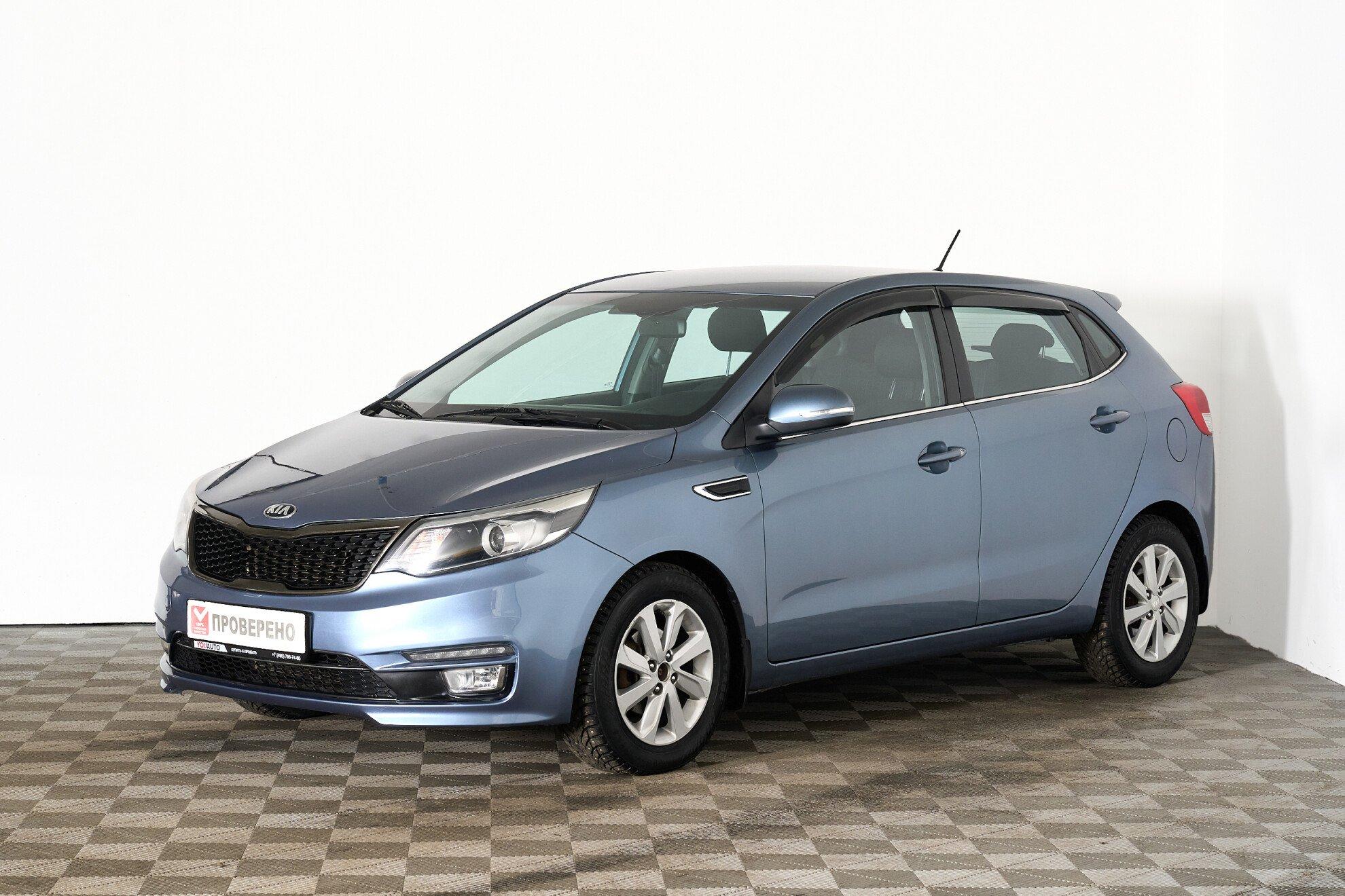 Kia Rio 2015, голубой