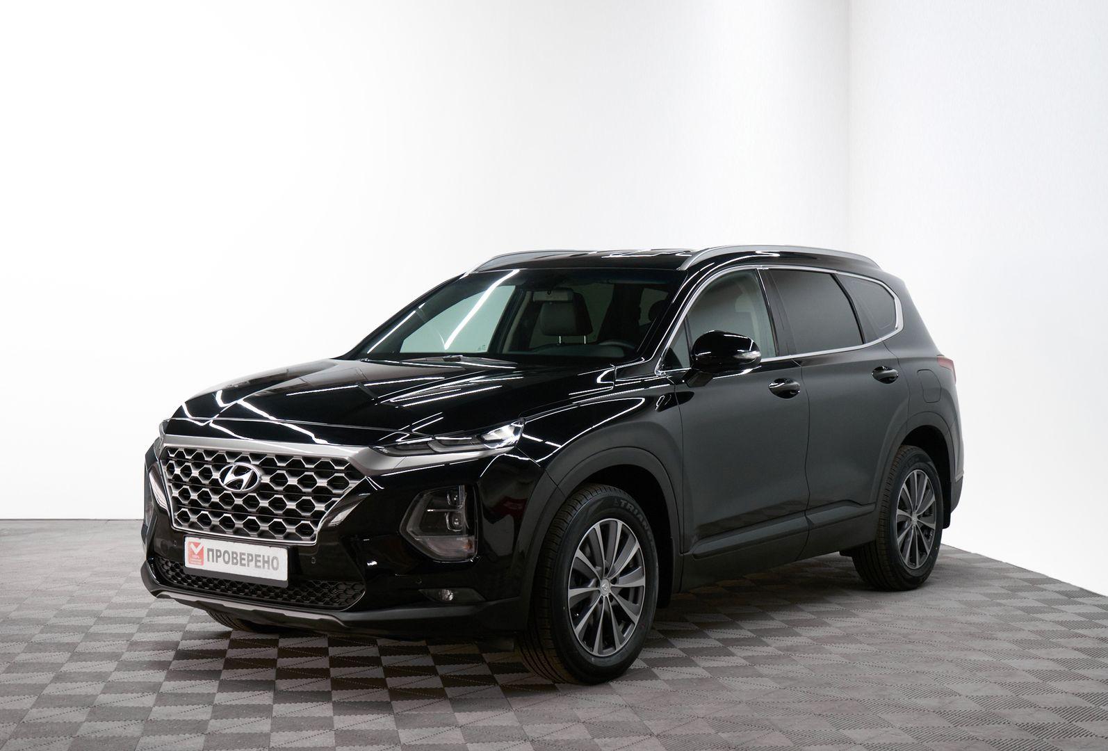Hyundai Santa Fe 2020, черный