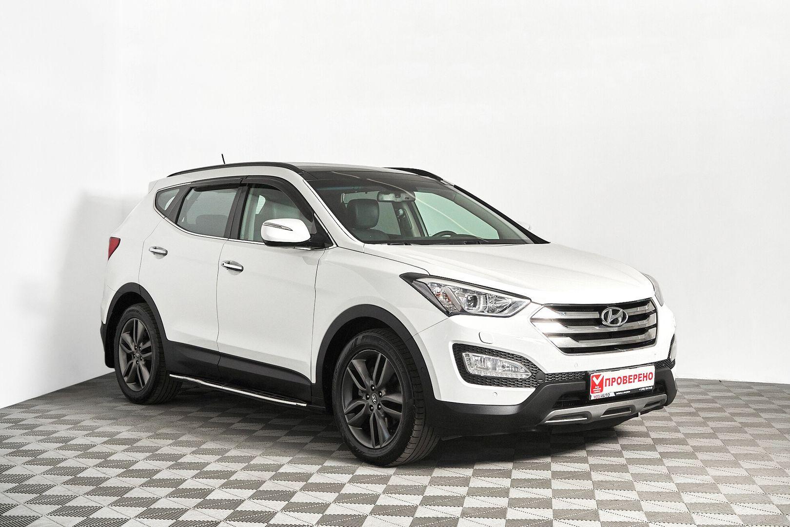 Hyundai Santa Fe 2013, белый