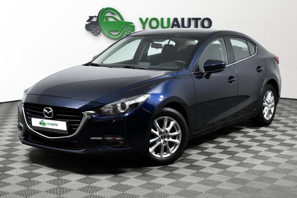 Mazda 3 2018, синий