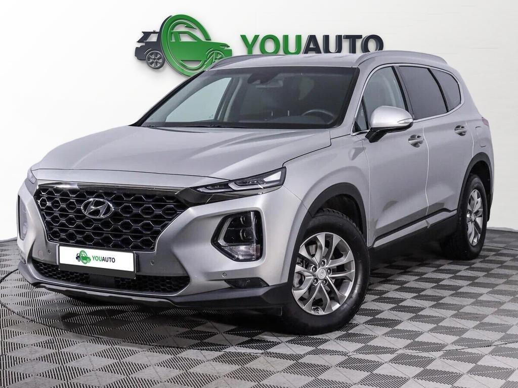 Hyundai Santa Fe 2020, серебряный
