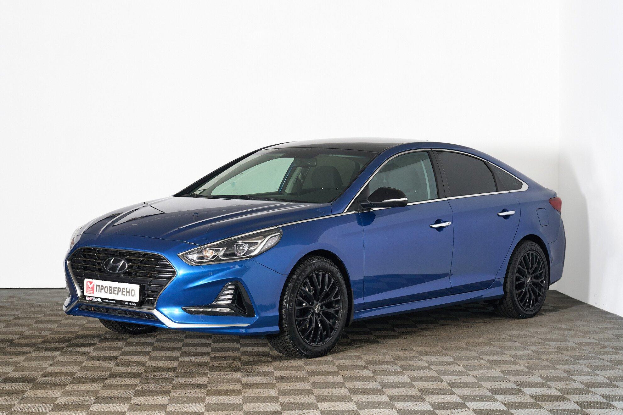 Hyundai Sonata 2017, голубой