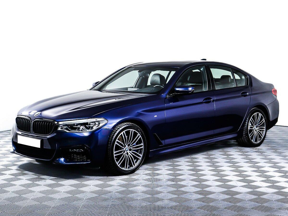 BMW 5 серии 2019, синий