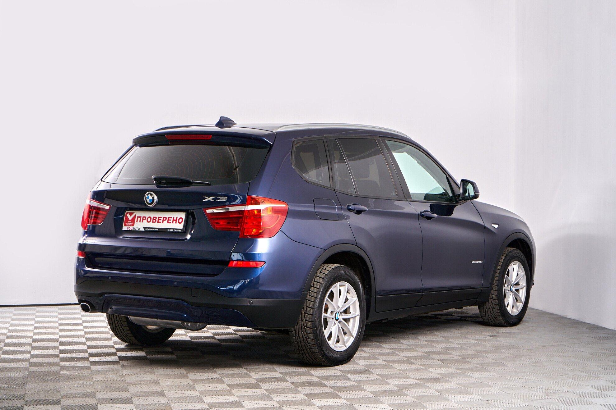 BMW X3 2016, синий