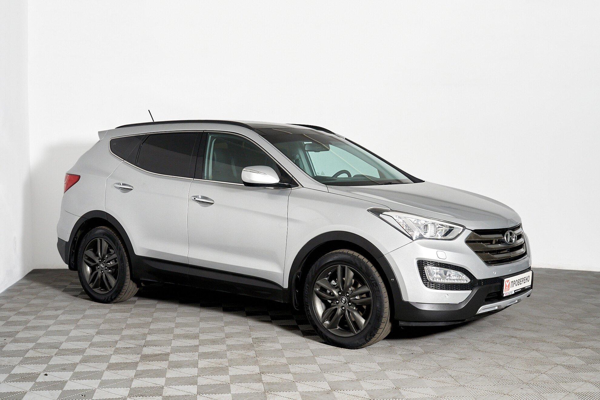 Hyundai Santa Fe 2014, серебряный