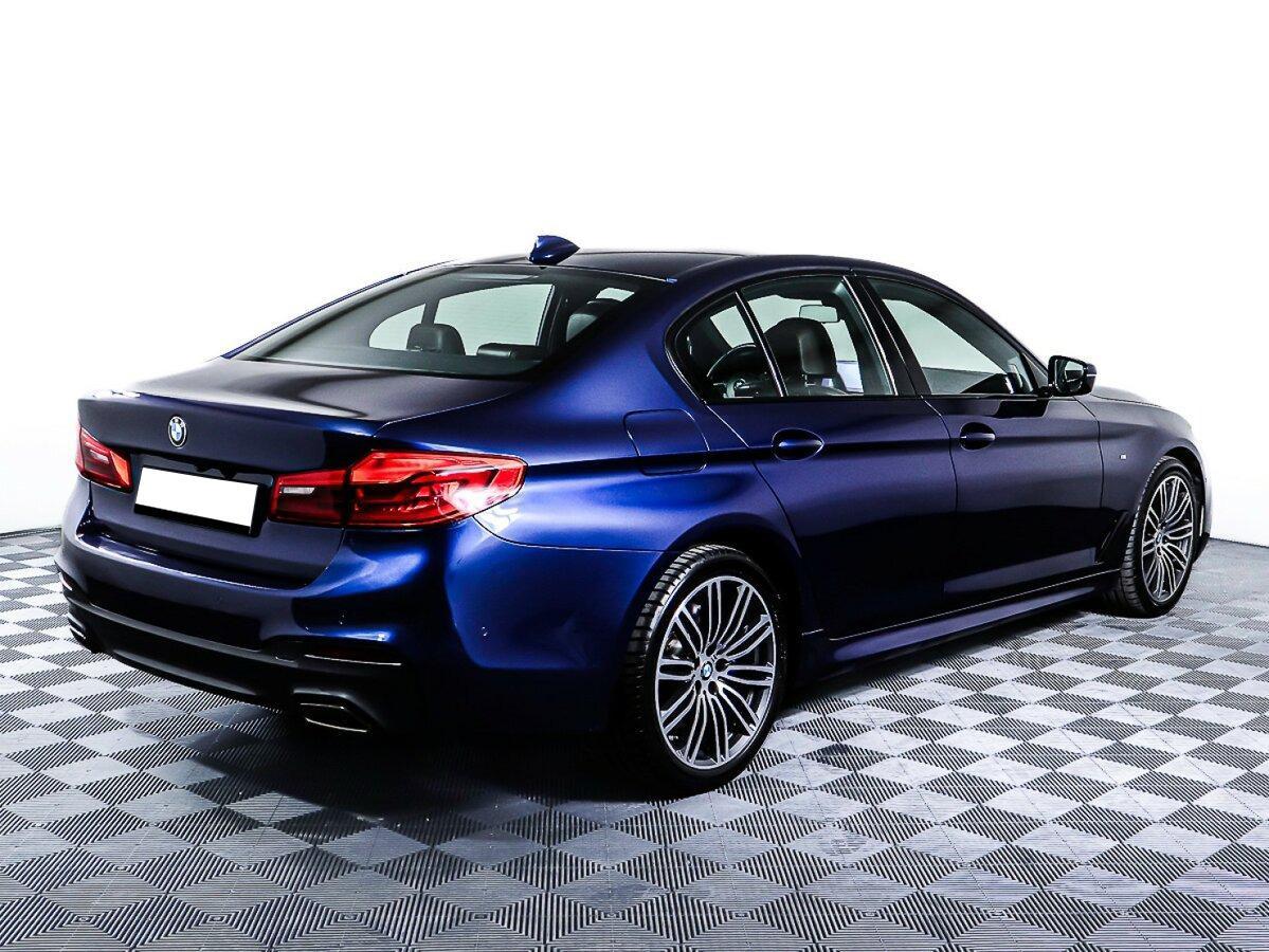 BMW 5 серии 2019, синий