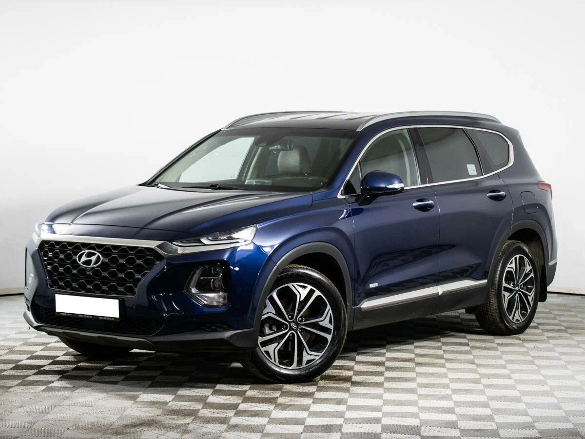 Hyundai Santa Fe 2018, синий