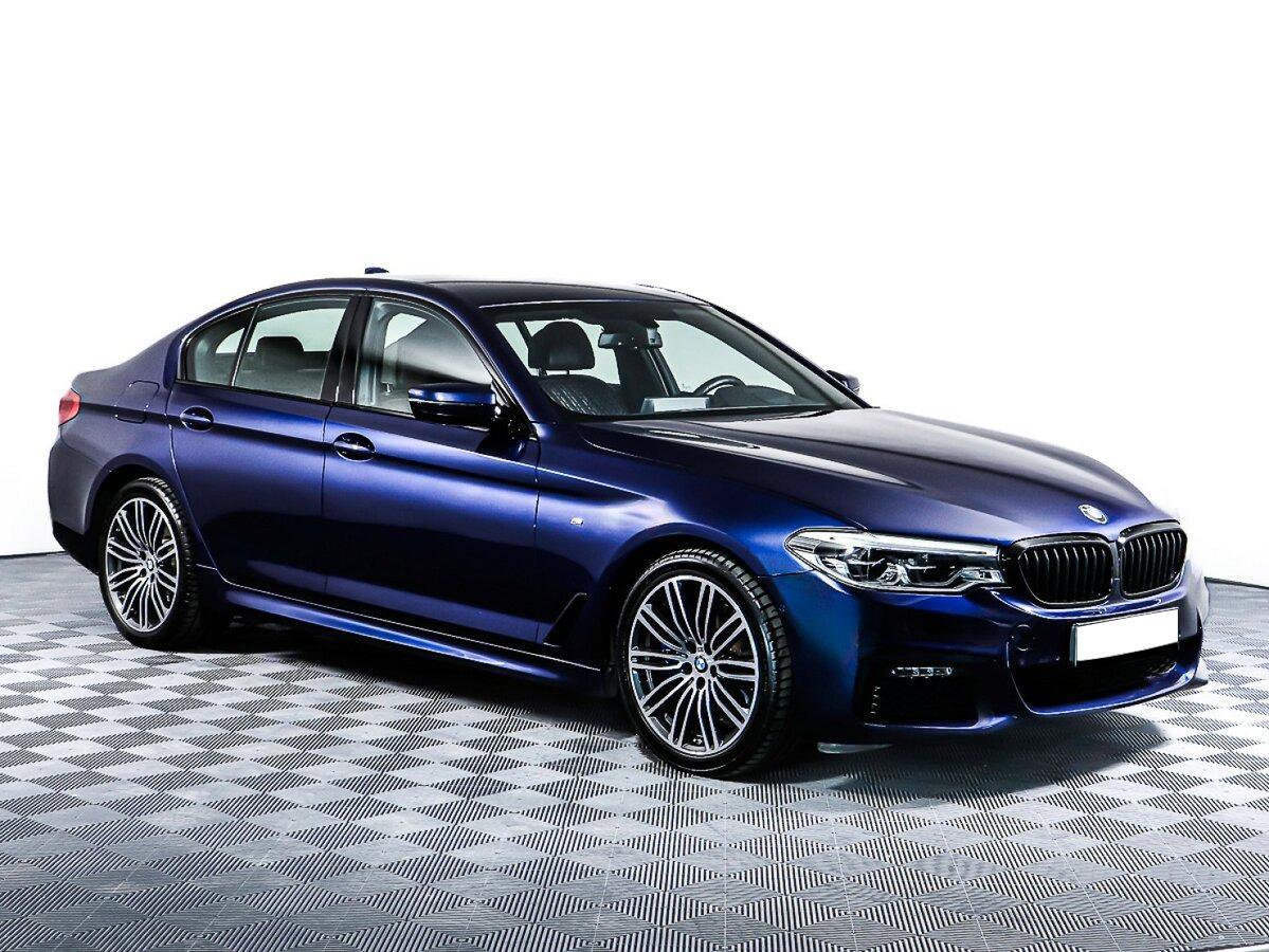 BMW 5 серии 2019, синий