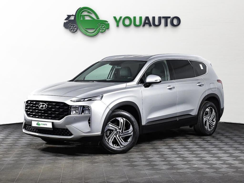 Hyundai Santa Fe 2020, серебряный