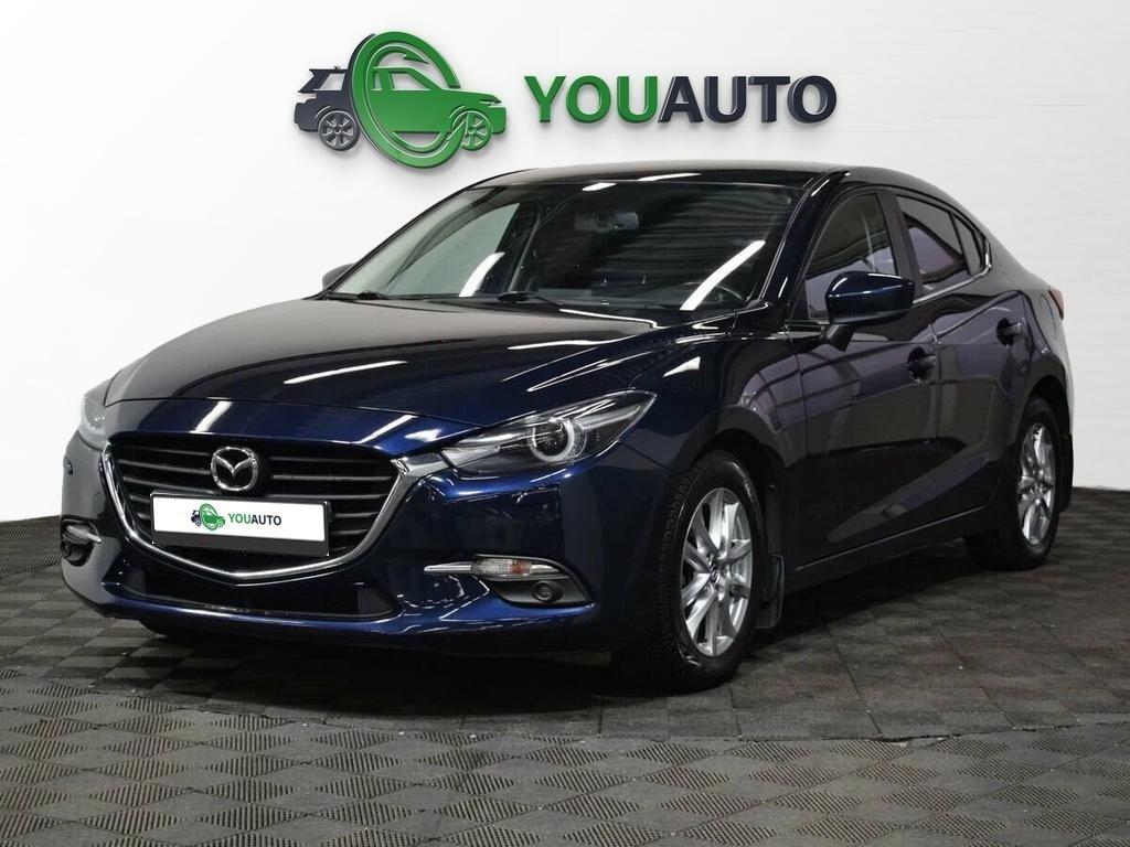Mazda 3 2018, синий