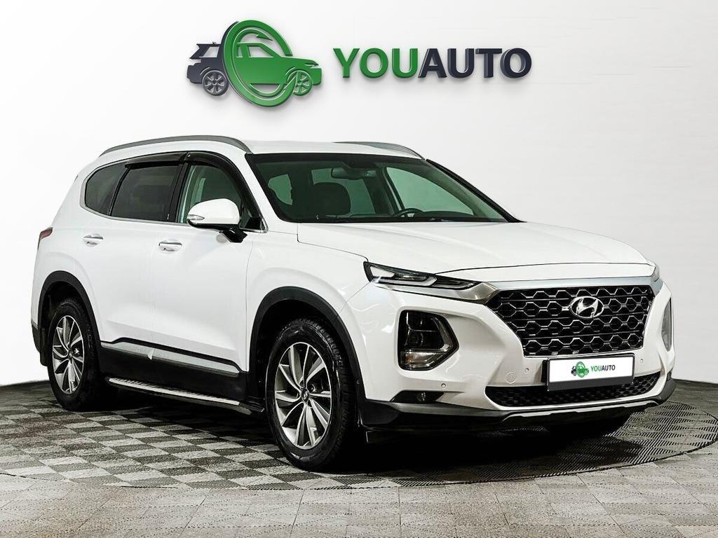 Hyundai Santa Fe 2018, белый