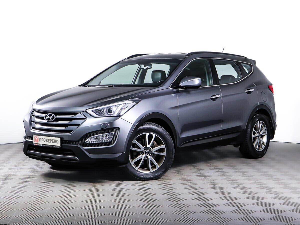 Hyundai Santa Fe 2015, серебряный