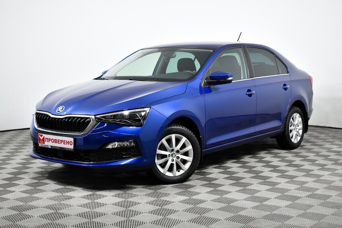 Skoda Rapid 2021, синий