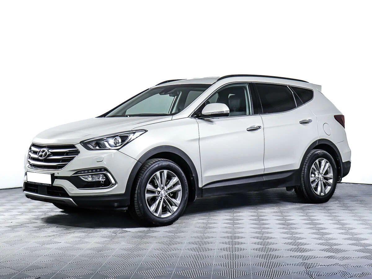 Hyundai Santa Fe 2015, белый